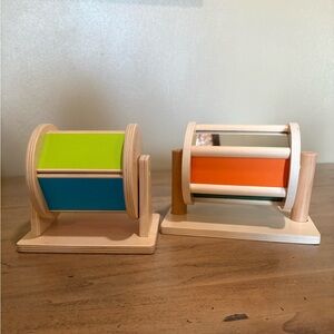 Lovevery Spinning Rainbow wheel and Adena Montessori Wheel